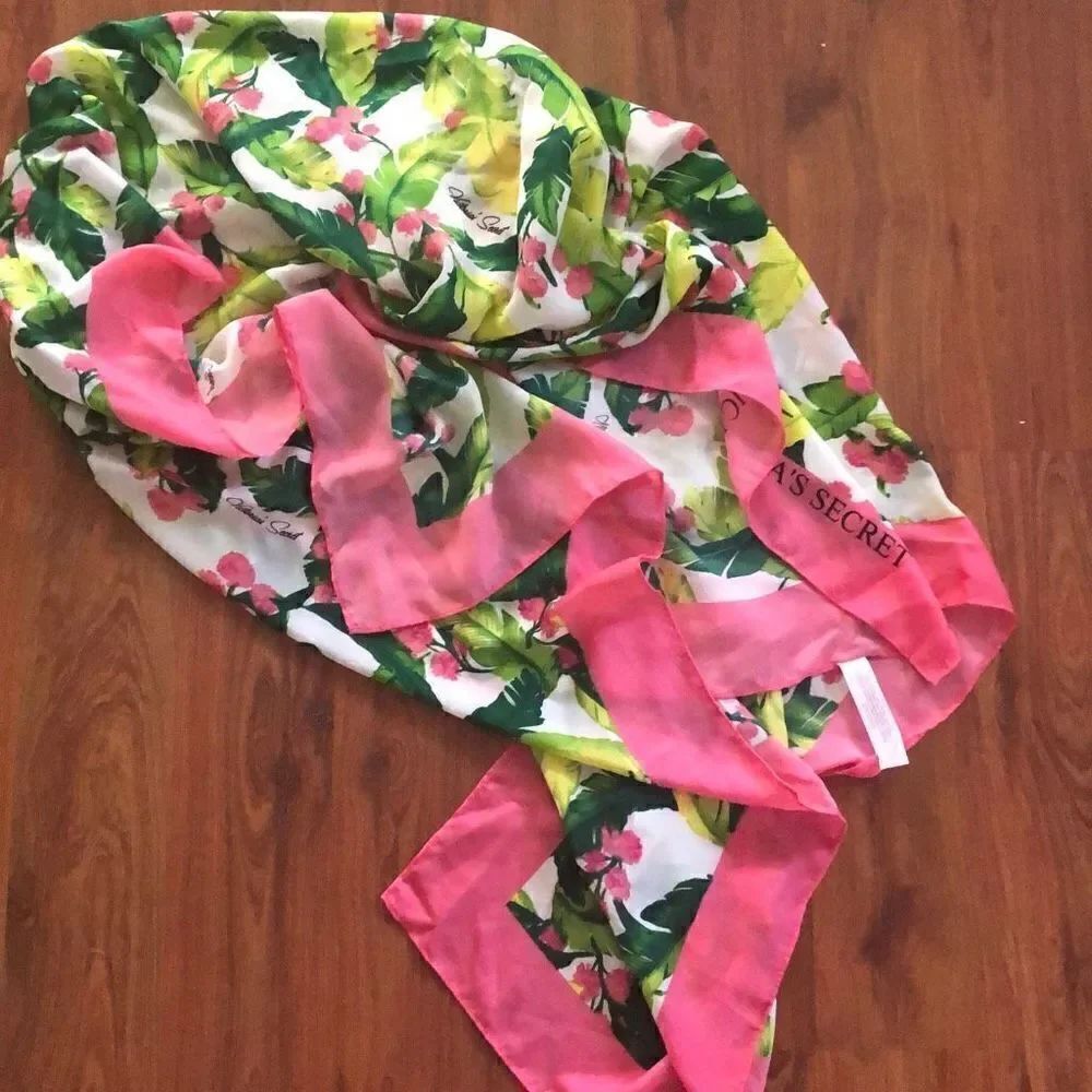 Victoria’s Secret large scarf, wrap, floral feather